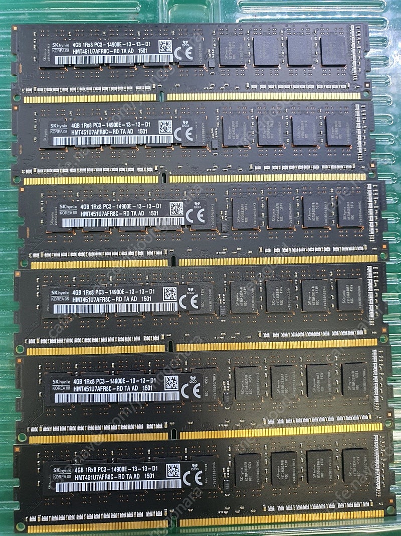 SK Hynix PC3-14900E 4G 6개 _ 메모리