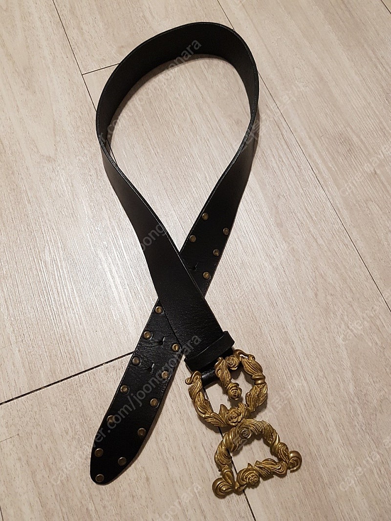 정품 돌체앤가바나 장미로고 금장 벨트 95/38