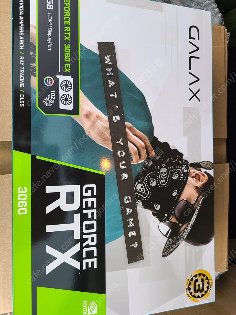 미개봉 갤럭시 GALAX 지포스 RTX 3060 EX BLACK OC V2 D6 12GB