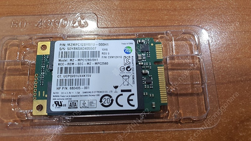 노트북용 삼성SSD MZ-MPC1280, 128G 및 데스크탑용 삼성메모리 DDR3 8G 12800 중고판매