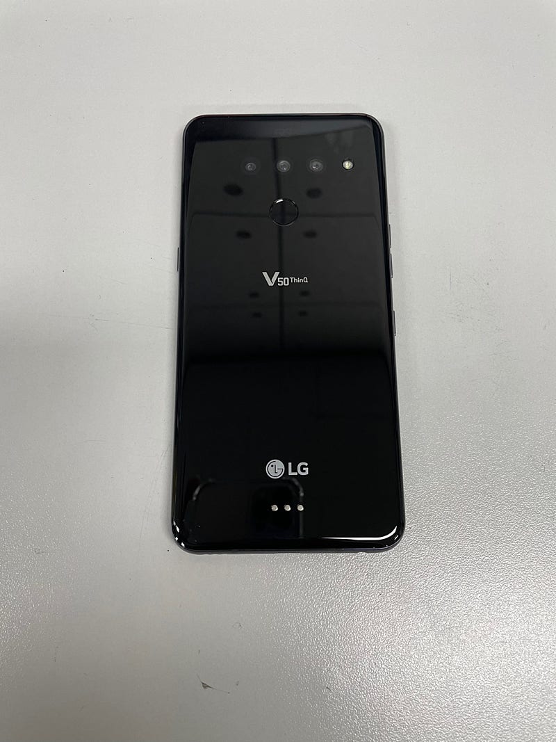 LG V50S 256G 블랙 액정 20년 4월개통 미세파손 9만원