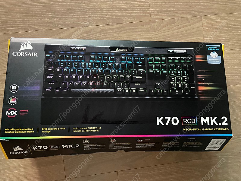 커세어 K70 RGB MK2 청축 게이밍 기계식 키보드 판매해요 직거래 구미