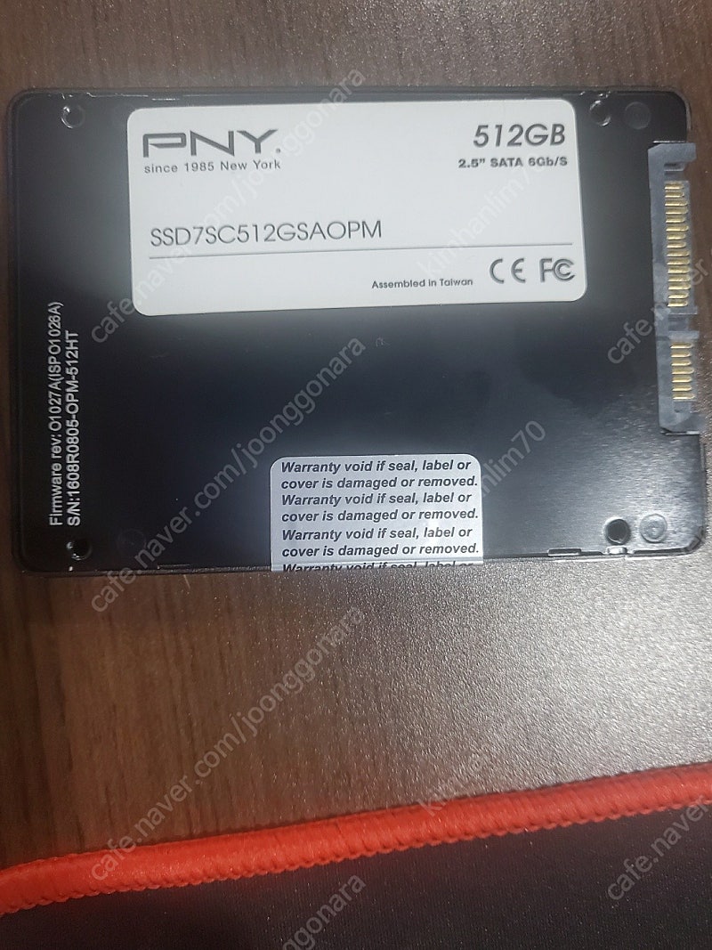 PNY OPTIMA RE ( MLC )512 Gb SSD 노트북용램(삼성) DDR4 PC4 2400T 4Gb 팝니다.