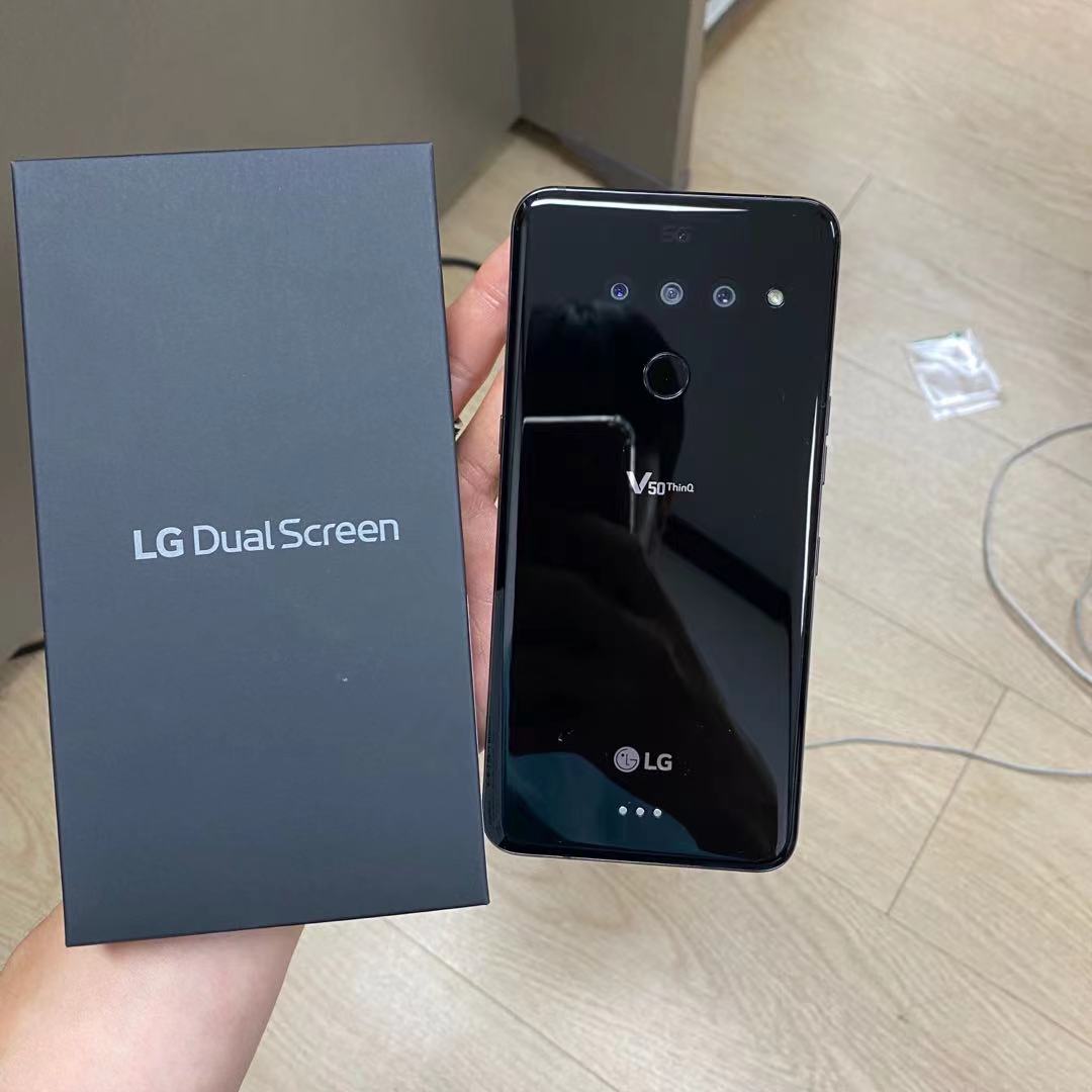 S급/ LG V50 블랙 128GB / 정상해지 듀얼 스크린 포함