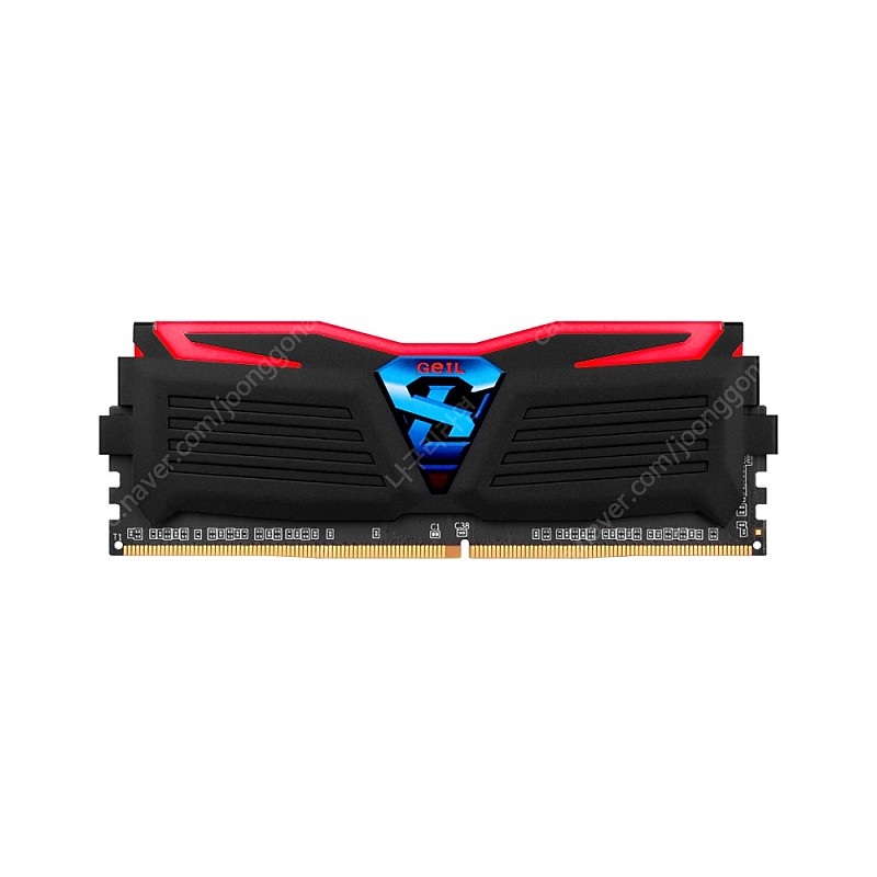 게일 슈퍼루스 DDR4 19200 8gb x 2 16gb 검빨 LED 메모리 램