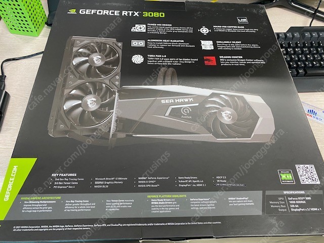 [MSI] GeForce RTX 3080 시호크 X D6X 10GB LHR 미개봉 판매합니다.