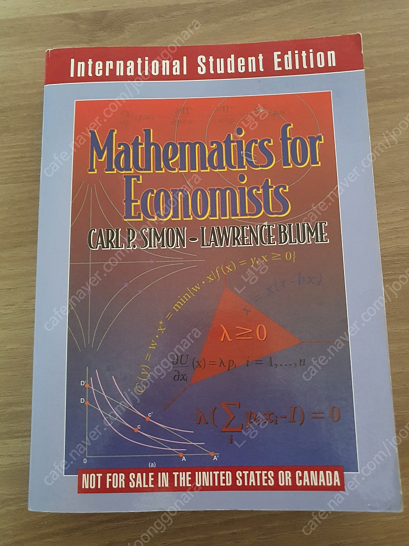 mathematics for economists 팝니다