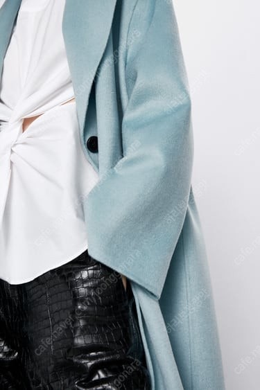 [자라 Zara] 간절기 더블 코트 비스코스 울 코트 ...--8