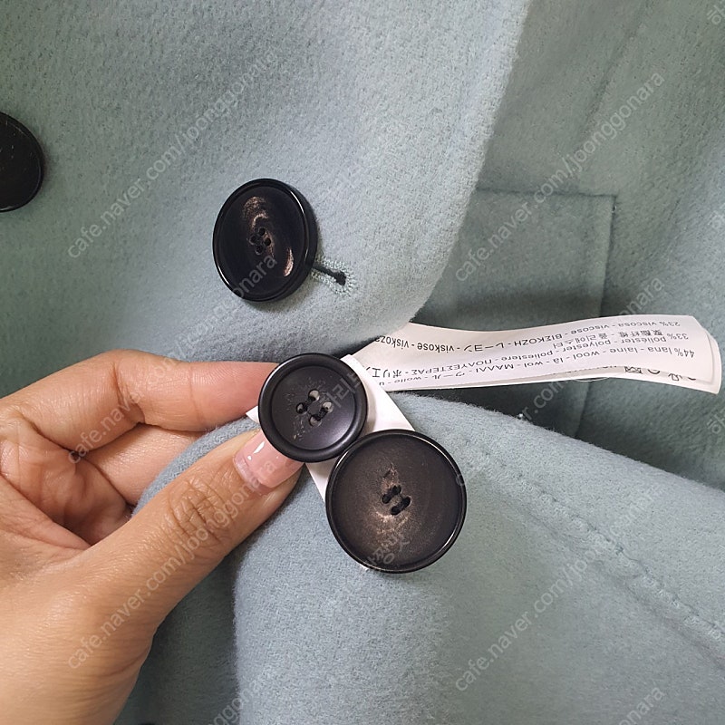 [자라 Zara] 간절기 더블 코트 비스코스 울 코트 ...--4