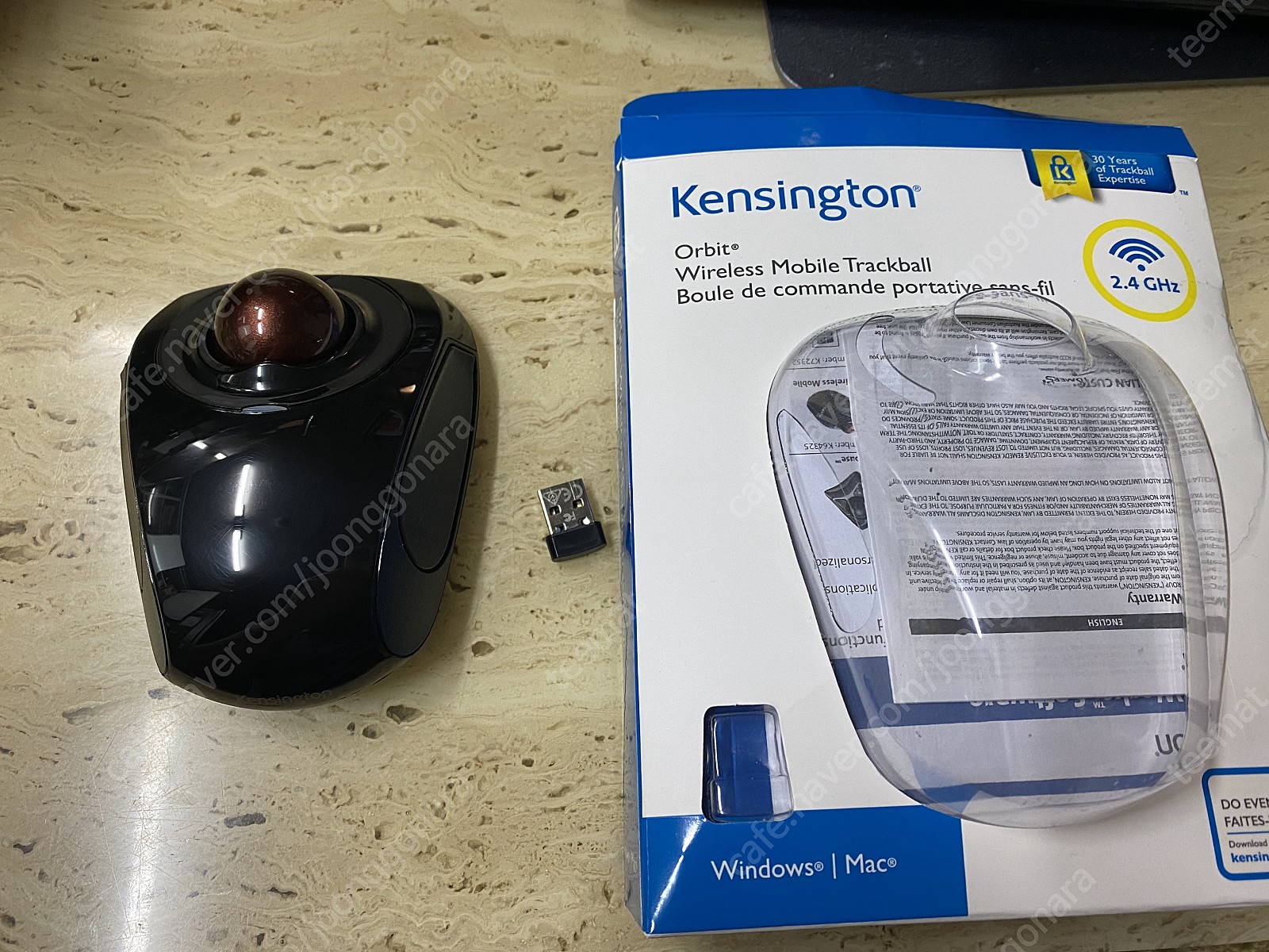 켄싱턴 오르빗 무선 트랙볼 Kensington Orbit Wireless Trackball Mouse with Touch Scroll Ring