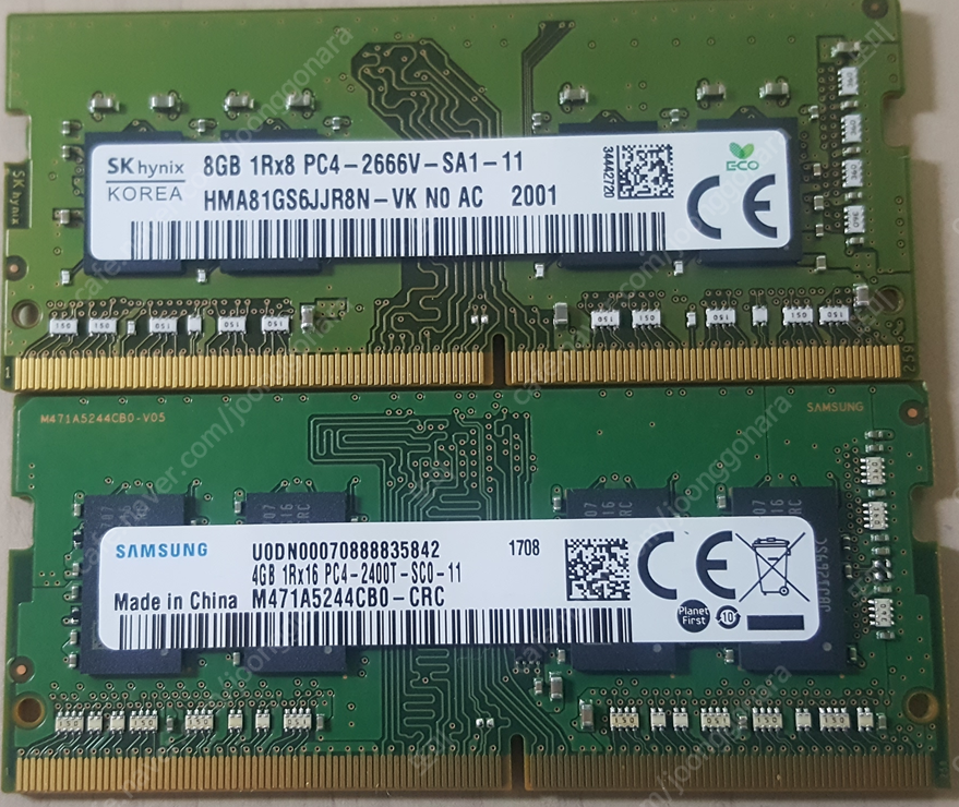 노트북용 메모리 하이닉스 DDR 8GB PC4 2666V