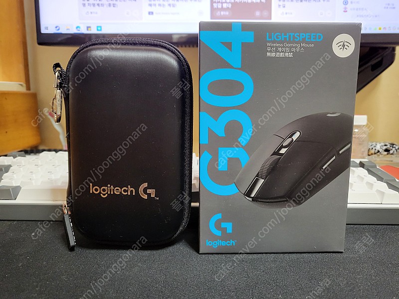 로지텍 G304 블랙 국내 정발 미개봉 새제품 판매합니다 + 마우스 파우치