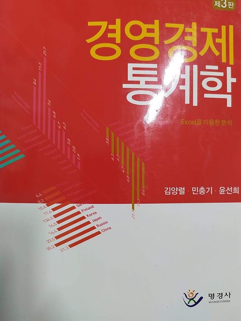 경영경제통계학 제3판 명경사 김양렬 민충기 윤선희 | 학습/교육 | 중고나라 경영경제통계학 제3판 명경사 김양렬 민충기 윤선희 | 학습/교육 | 중고나라