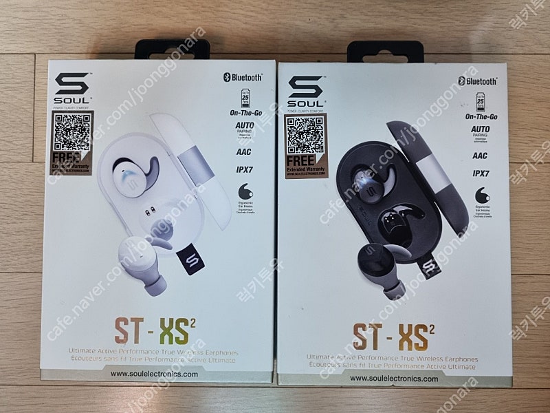 Soul ST-XS2 코드리스 블루투스 이어폰 ﻿화이트, 블랙색상 새상품