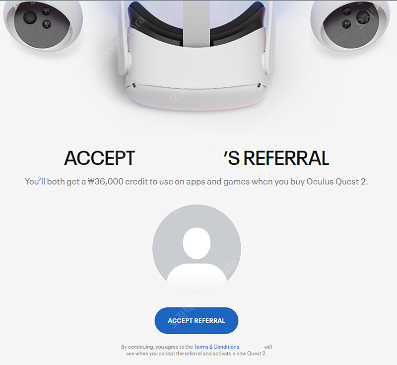 오큘러스 퀘스트2 리퍼럴 코드 보내드립니다. 36000 크레딧 가져가세요