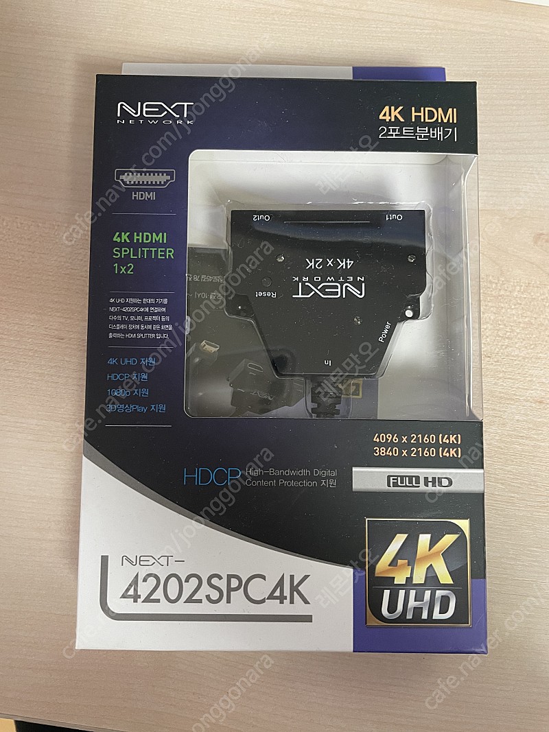4K HDMI 2포트 분배기 NEXT-4202SPC4K