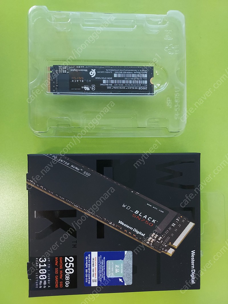 WD M.2 SSD Black SN750 2개, 250G, 새제품