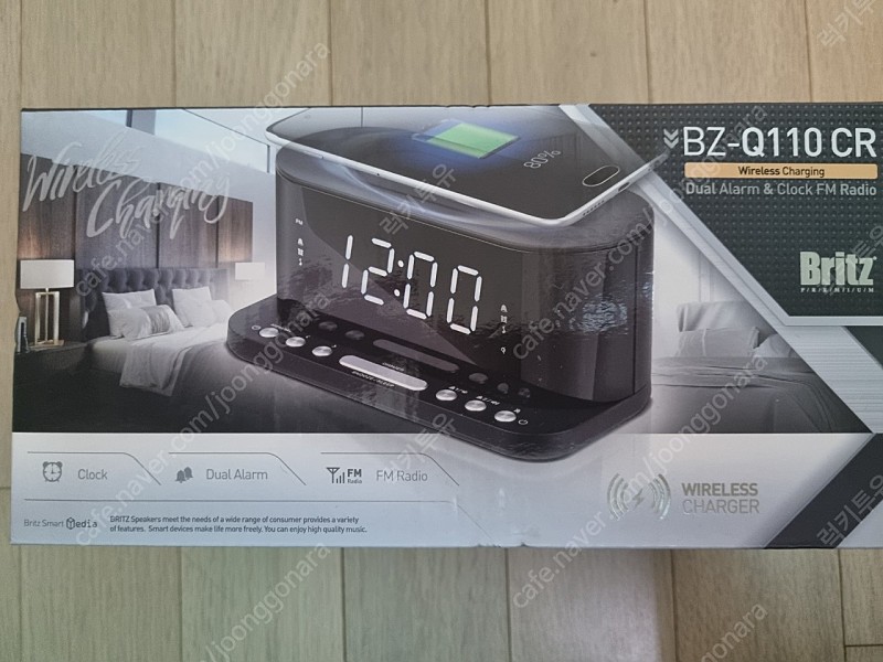 브리츠 스마트폰무선충전기 알람라디오시계 BZ-Q110CR 새제품