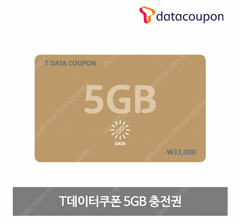 SKt 데이터쿠폰 5G 판매/ 등록후1년 / 표준요금제사용가능