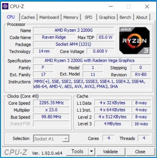 라이젠 2200G + Asrock A320M-HDV 일괄 판매