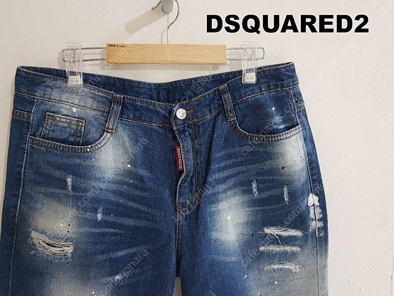 디스퀘어드 남성38인치 연청 진청 반바지 새상품 택포