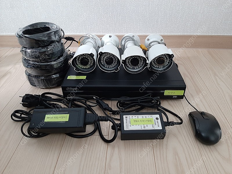 다후아 녹화기 4포트 (저장장치 1TB) + 옥외용 카메라 4대