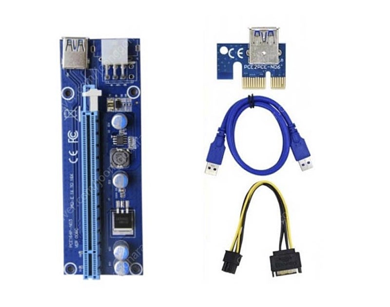 [판매](새제품)PCI-E 1x to 16x 신형라이저카드 최고의 호환성 008C 채굴용 팝니다