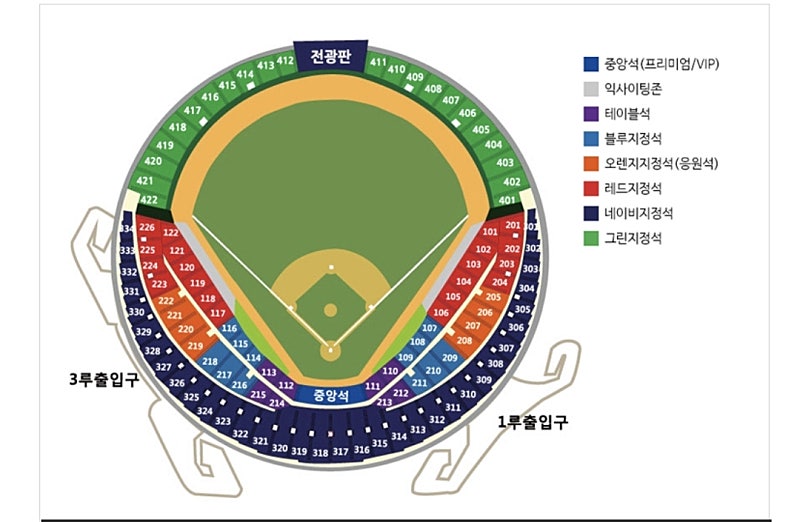 11월1일 와카1차전 두산 1루블루/레드석 양도