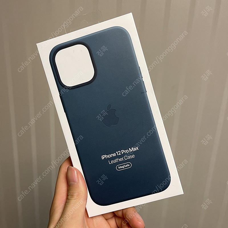 아이폰12프로맥스 맥세이프 가죽케이스 블루 새상품 판매