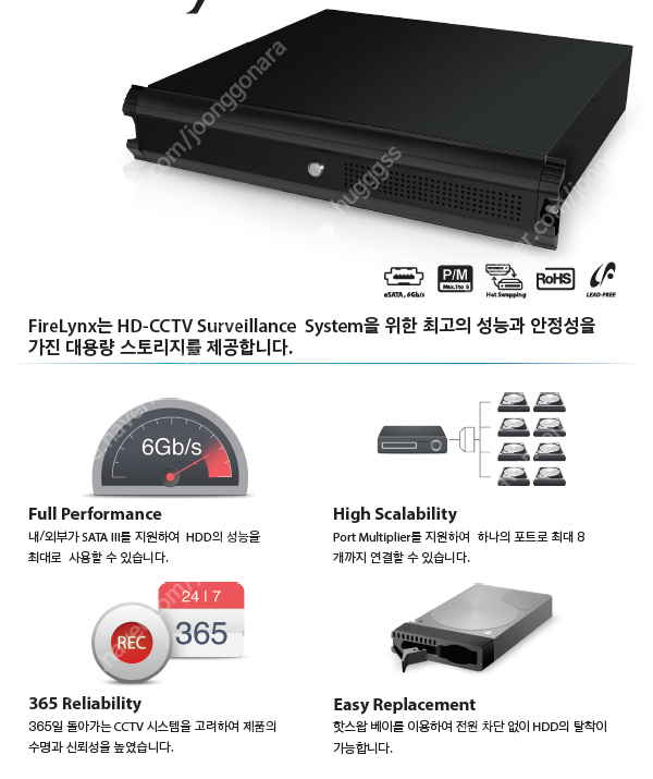 e-SATA 8베이 스토리지