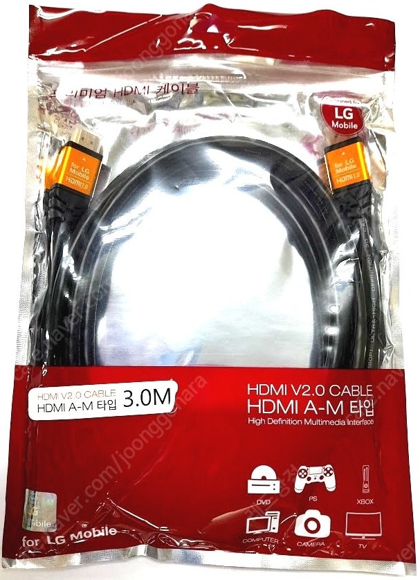For LG Mobile 3M 무산소동선 4K UHD HDMI to HDMI 골드 케이블V2.0 새상품