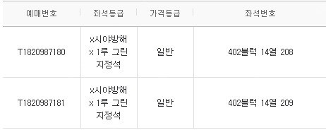 (싸게)준플레이오프 3차전 그린 1루 2연석 양도 합니다 (두산 vs LG)