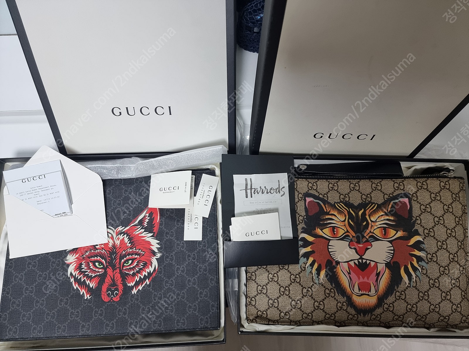 [판매] Gucci 구찌 클러치/레드울프, 앵그리/일괄판매 상세내용^^