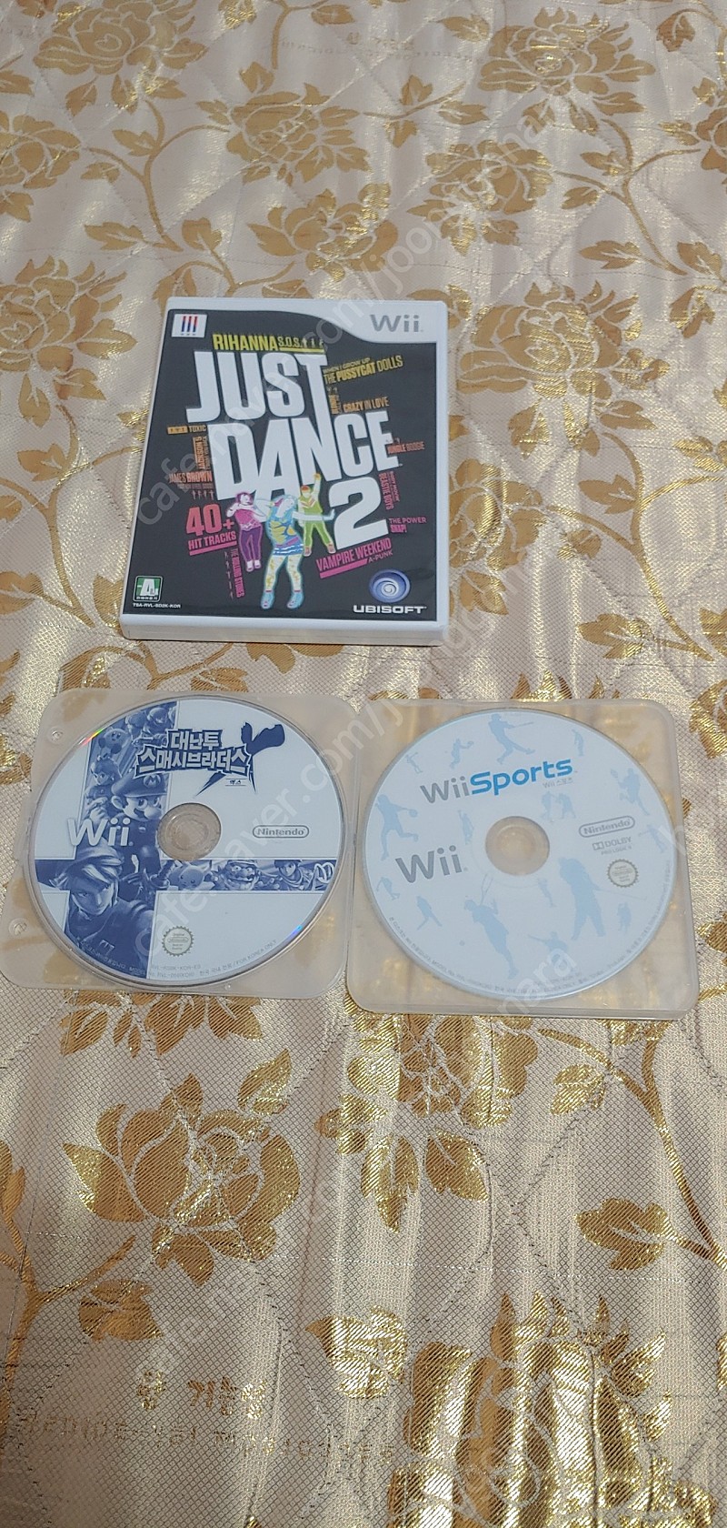 닌텐도 위 wii cd just dance2,저스트댄스2, 대난투스매시브라더스x, wii sports cd