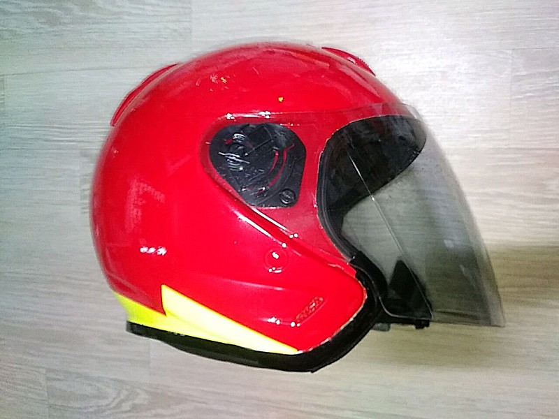 HJC CH-5 홍진 오토바이 하프페이스 헬멧 / 일반모 바이크 안전모 / 사이즈:L(59~60cm) 색상:레드 <2만원> [신림역]