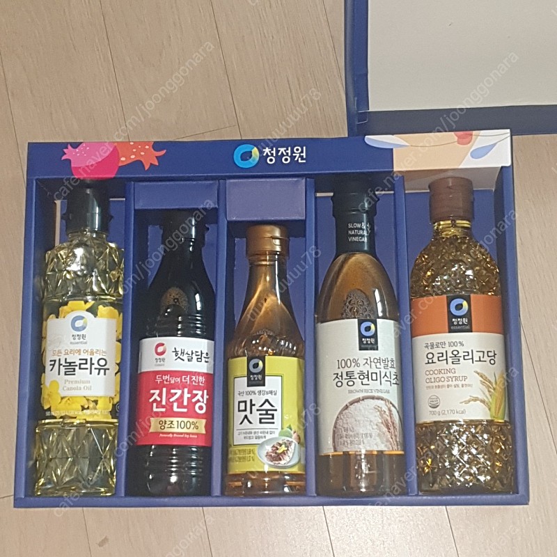 청정원 선물세트 (진간장/조림간장/올리고당/맛술/사과식초)