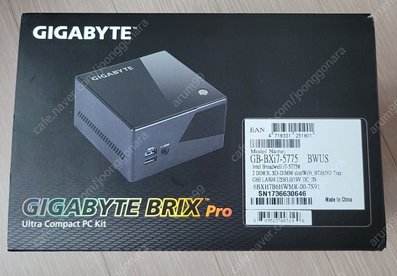 gigabyte Brix pro 5775 팝니다, 기가바이트 미니pc 36만원