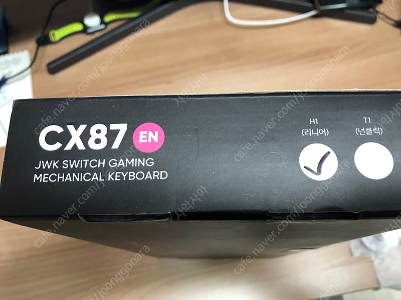 COX CX87 JWK 스위치 기계식 텐키리스 판매합니다.