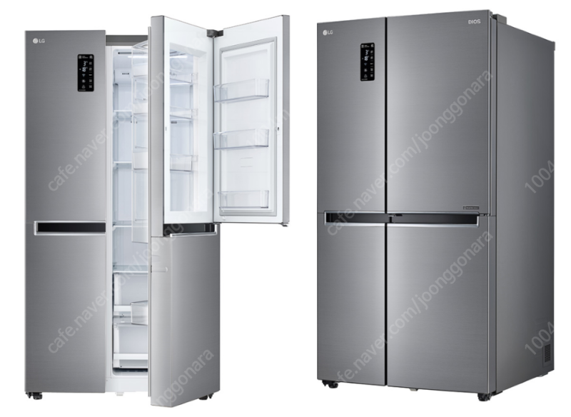 LG 디오스 양문형 메탈 냉장고