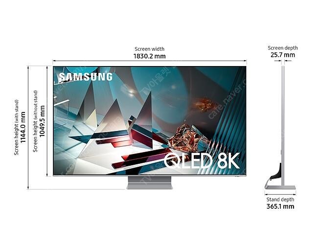 [TV아울렛] 삼성전자 82인치 QLED 8K UHD 초슬림 제로베젤 디자인 단 한대 4,990,000원