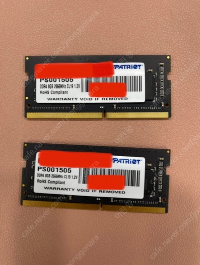 노트북 램 메모리 ddr4 8g x 2개 5.6만 팝니다