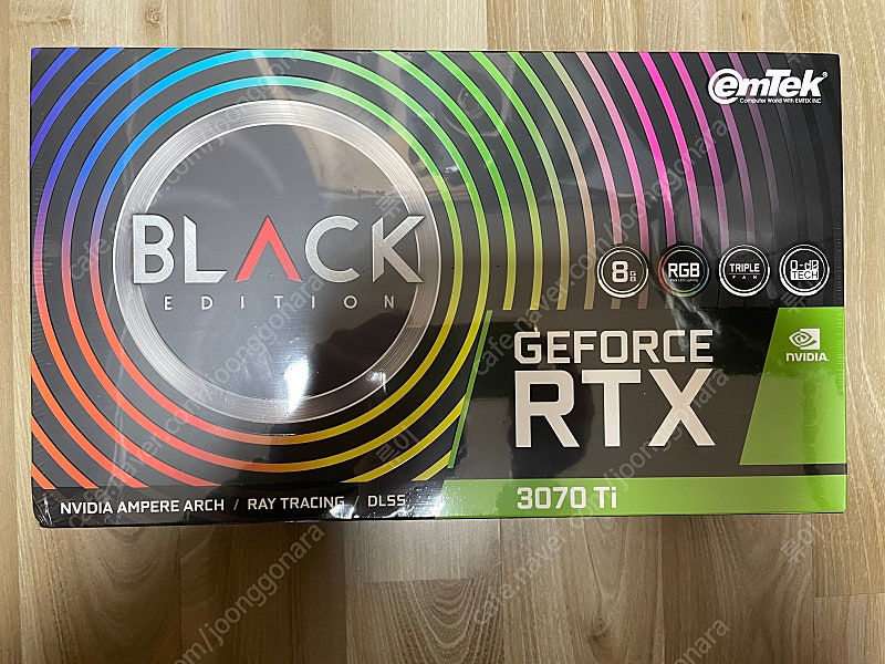 이엠텍 지포스 RTX 3070 Ti BLACK EDITION D6X 8GB