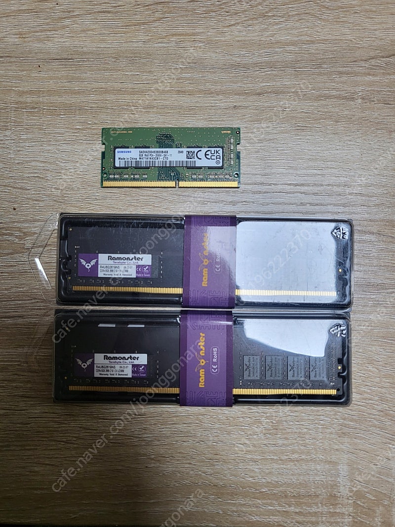 노트북 삼성램 DDR4 8g 및 PC 램 DDR4 8g *2EA 팝니다