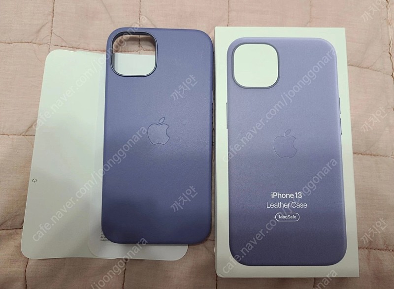 애플 아이폰13 맥세이프 가죽케이스 판매(위스테리아 색상, 정품)