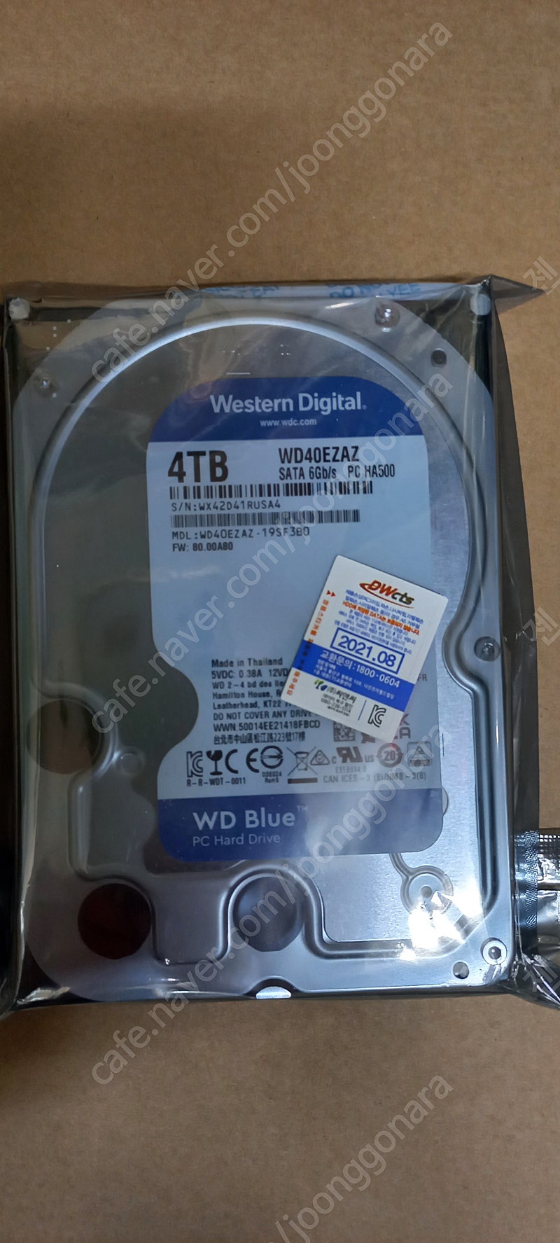WD 4TB PC용 하드 팝니다 - 새제품, 2023. 8월까지 무상