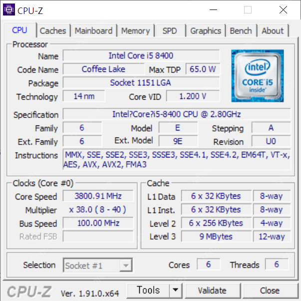 i5 8400 1060 6g ram 16g