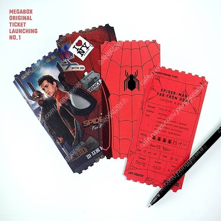 구매합니다:) 메가박스 오리지널 티켓 - 스파이더맨 3종