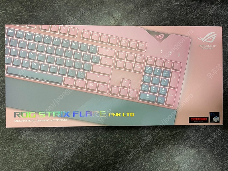 에이수스 ROG STRIX FLARE PNK LTD 적축 키보드 판매합니다. (게이머용)