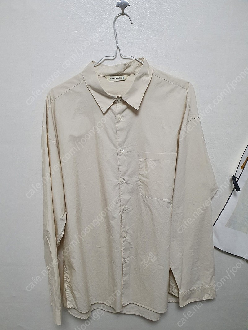 블랭크룸 셔츠 LAZY DAY SHIRT CREAM, BlUEGREY 3사이즈 팝니다