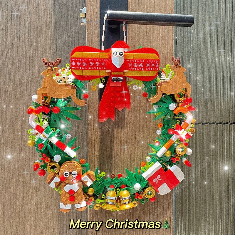 새상품) 중국레고 레고 호환 크리스마스 리스 진저브레드 귀여운 레고 선물 블럭